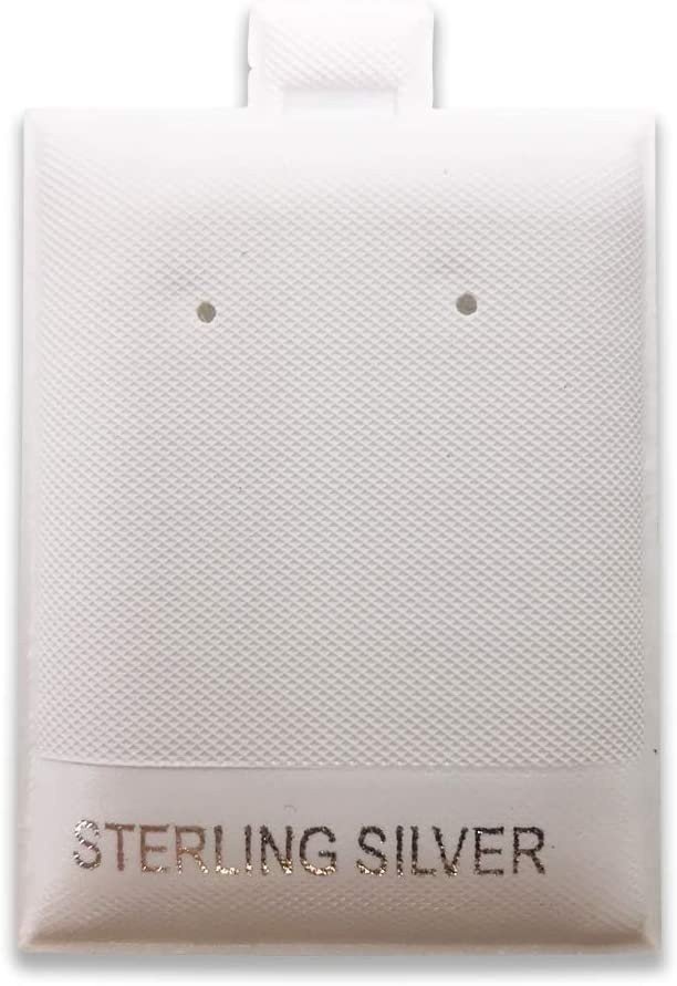 100 Pcs White Puff Pad Earring Card Jewelry Display - Picture 11 of 28