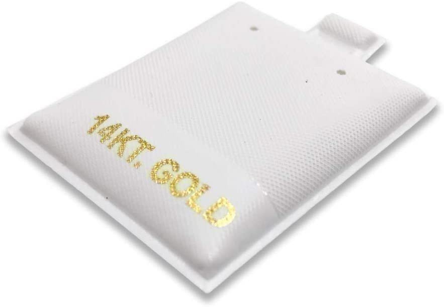100 Pcs White Puff Pad Earring Card Jewelry Display - Picture 13 of 28