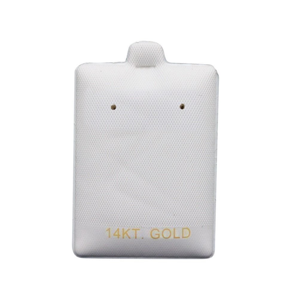100 Pcs White Puff Pad Earring Card Jewelry Display - Picture 12 of 28
