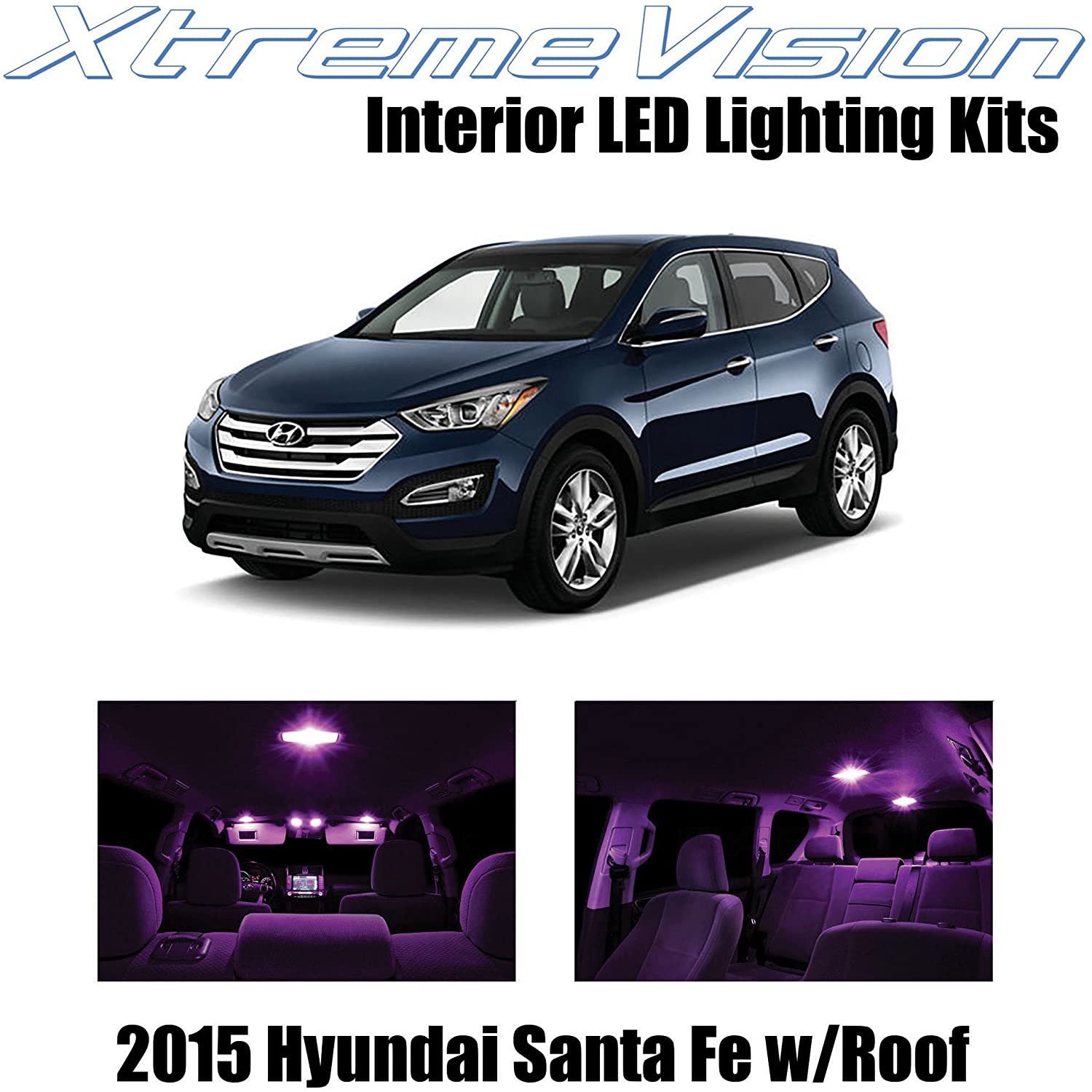 XtremeVision Interior LED for Hyundai Santa Fe w/Panoramic Roof 2015+ (9 pcs) - Bild 13 von 26