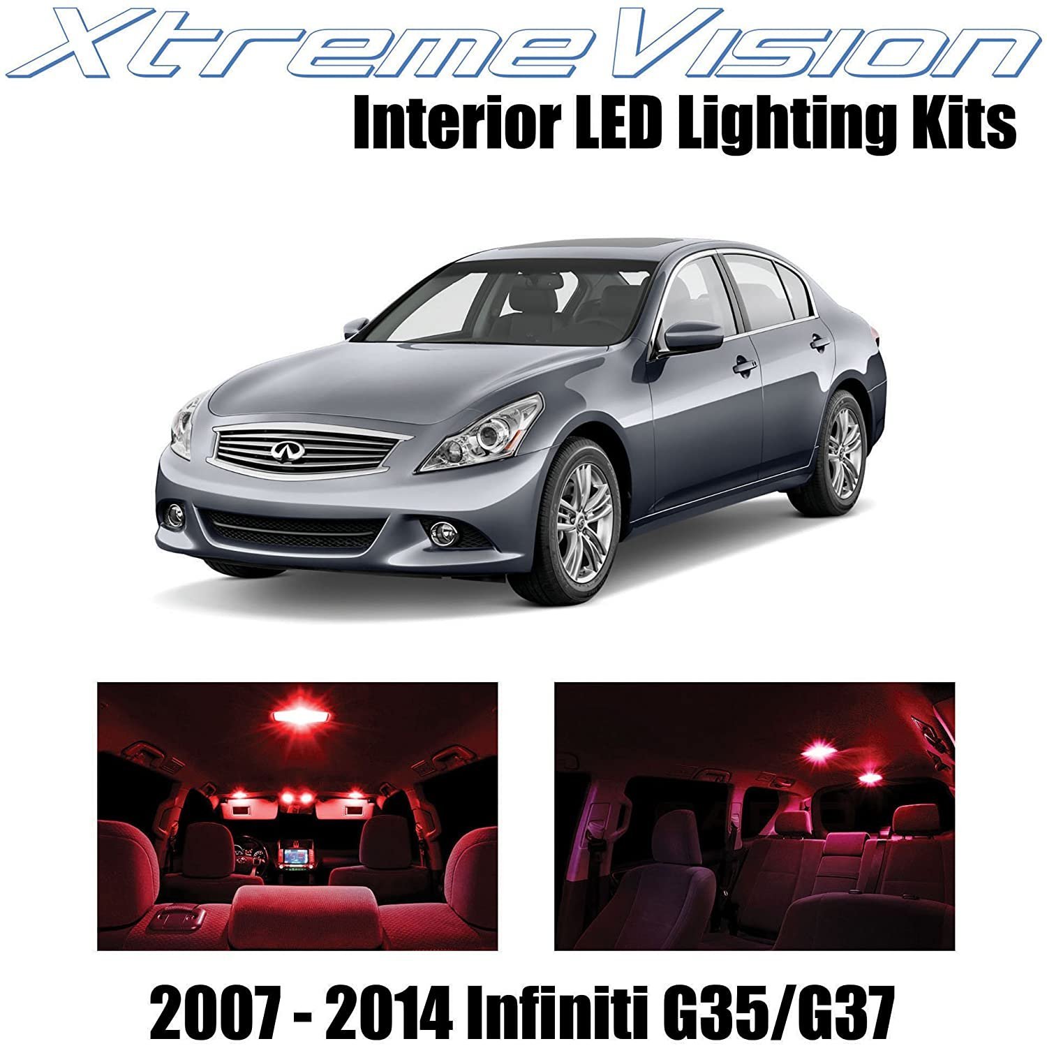 XtremeVision Interior LED for Infiniti G35 G37 Sedan 2007-2014 (10 pcs) - Foto 27 di 31