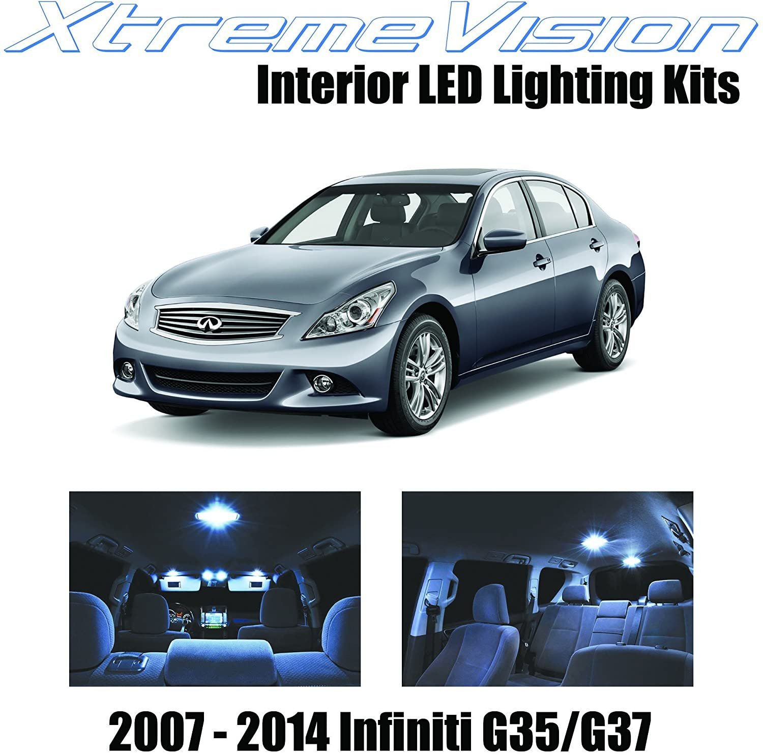 XtremeVision Interior LED for Infiniti G35 G37 Sedan 2007-2014 (10 pcs) - Foto 8 di 31