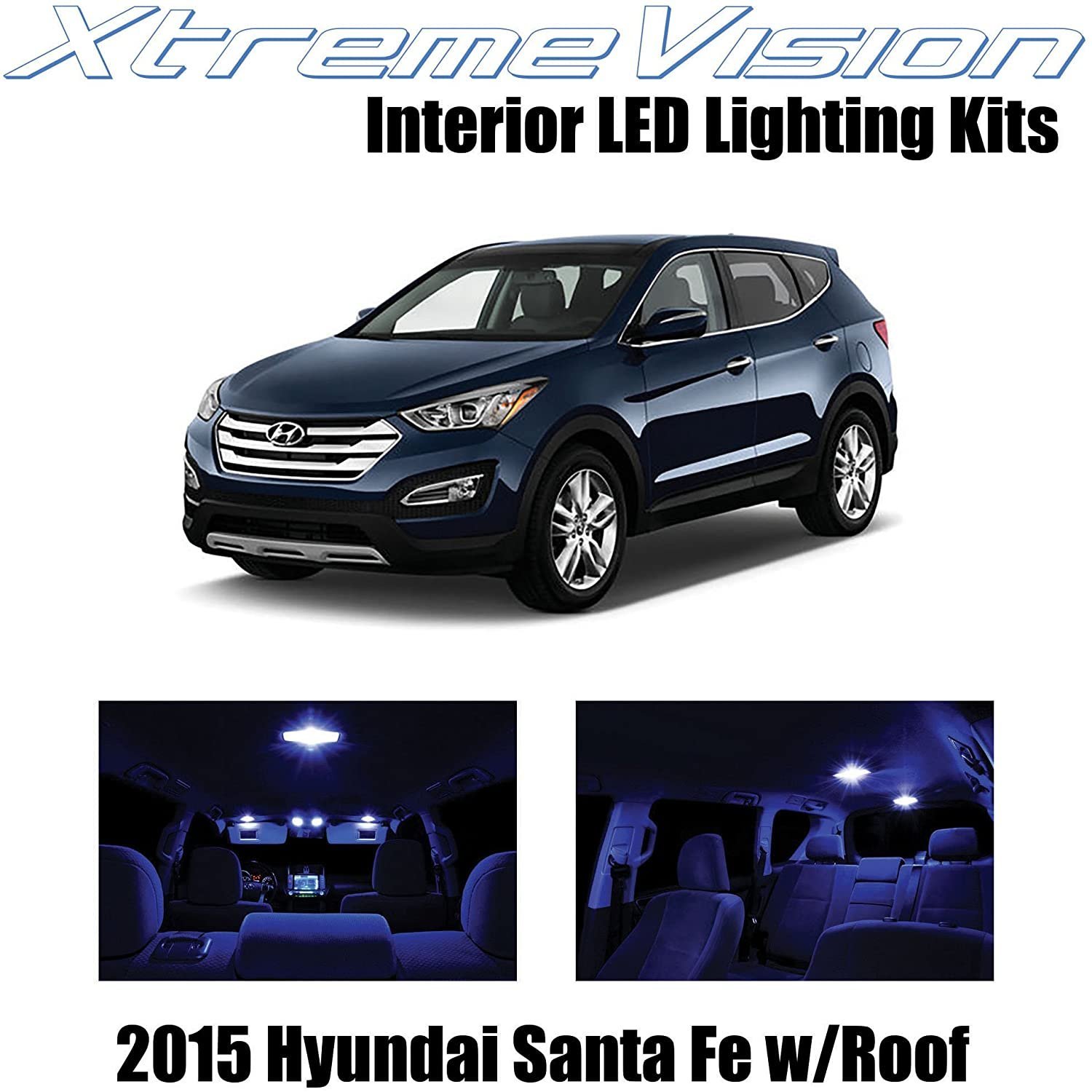 XtremeVision Interior LED for Hyundai Santa Fe w/Panoramic Roof 2015+ (9 pcs) - Bild 3 von 26