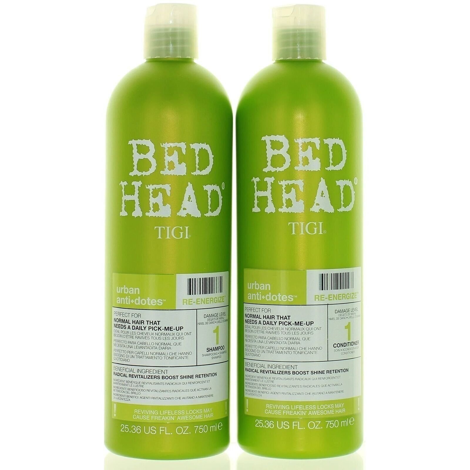 Tigi Bed Re-Energize Shampoo und Conditioner 25,36 Oz. - Bild 1 von 3