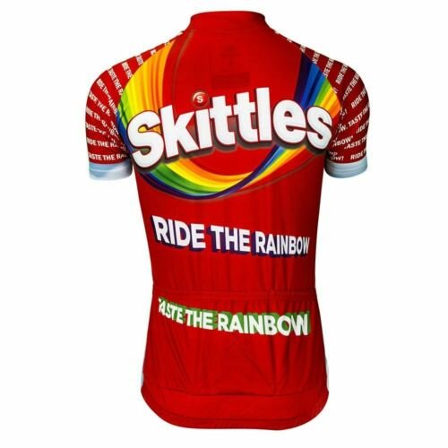Skittles Ride the Rainbow Men's Cycling Jersey (S, M, L, XL, 2XL, 3XL) - Picture 9 of 12