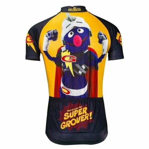 Camiseta deportiva de ciclismo Sesame Street Super Grover para hombre (M, L, 3XL) - Imagen 8 de 9