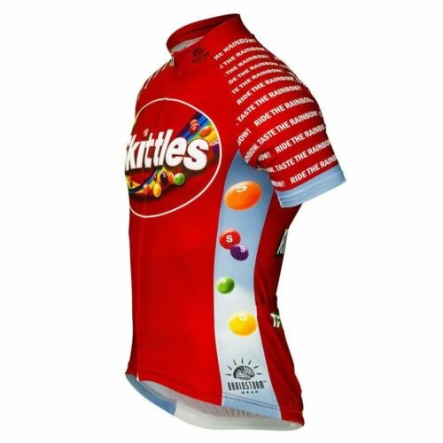 Skittles Ride the Rainbow Men's Cycling Jersey (S, M, L, XL, 2XL, 3XL) - Picture 8 of 12