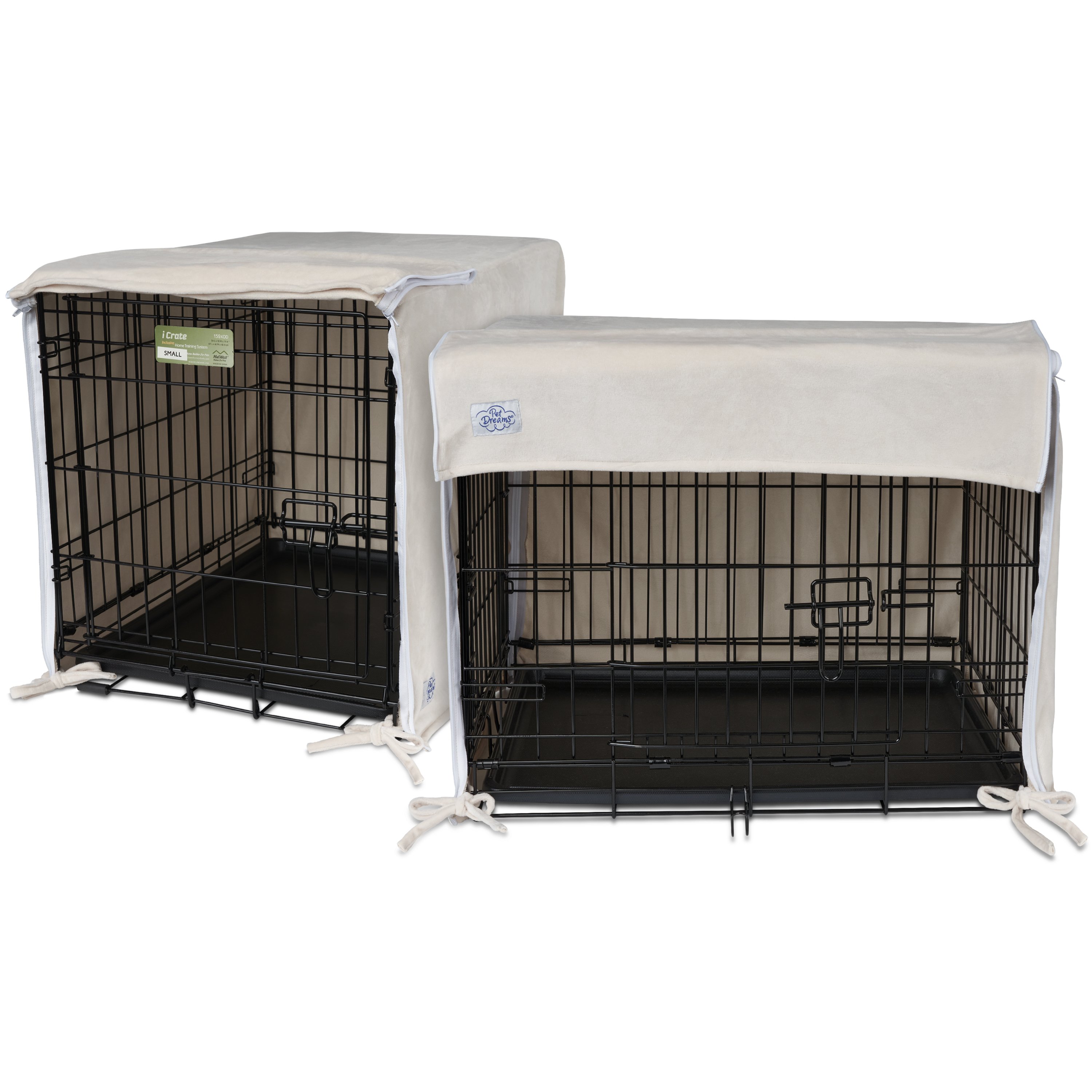Pet Dreams Dog Crate Cover- Breathable Kennel Topper, Single and Double Door - Picture 13 of 18