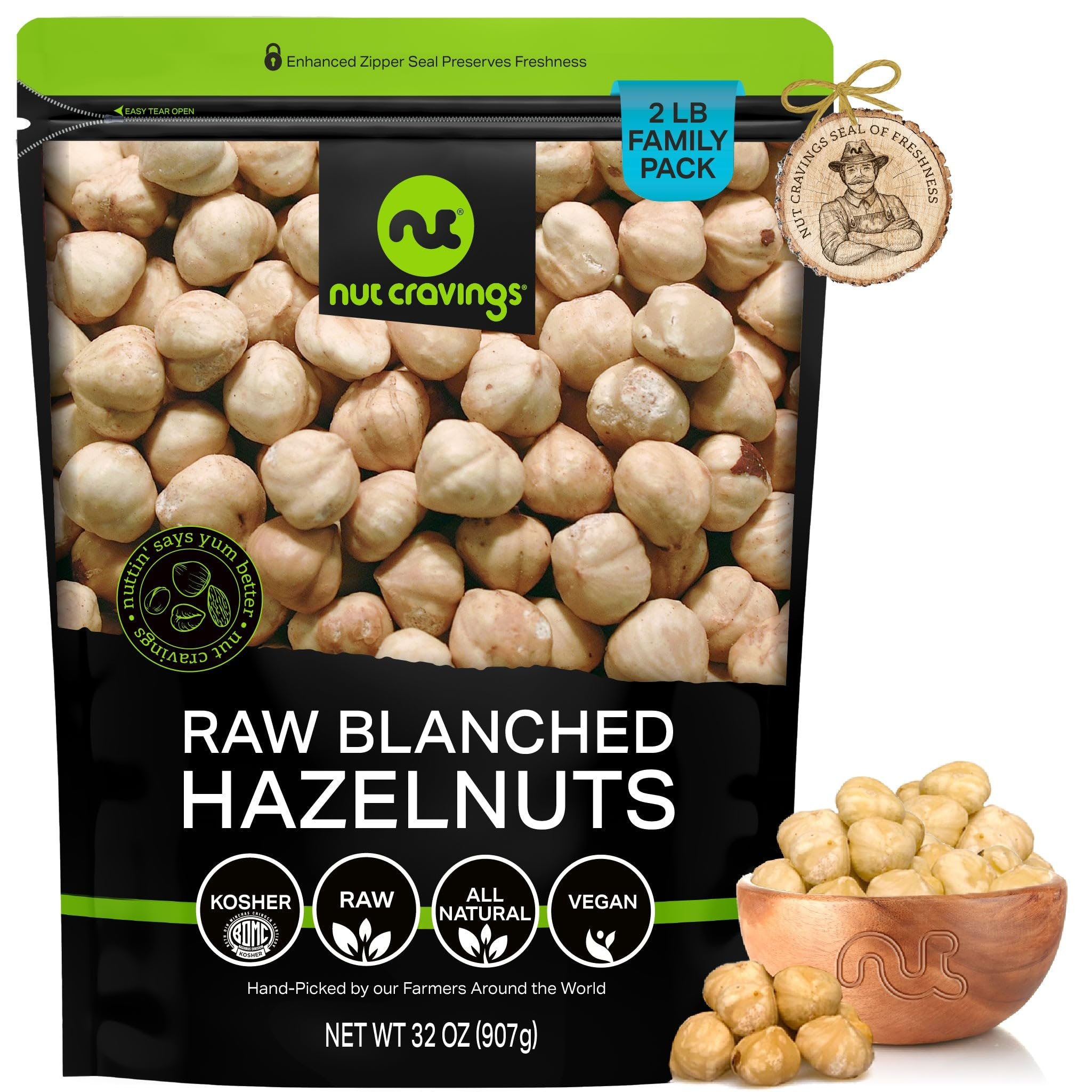 Raw Blanched Hazelnuts | No Shell Filberts Kosher Natural Snack Baking Nuts - Picture 9 of 11