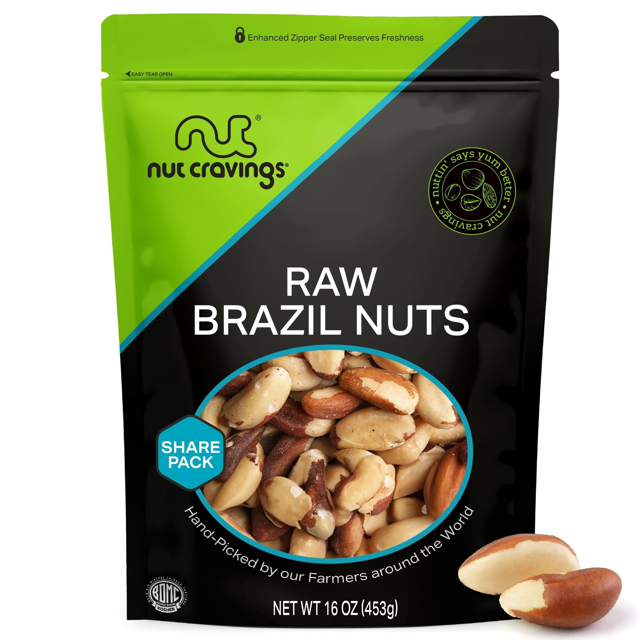 Raw Brazil Nuts Whole &ndash; No Shell All Natural Fresh Healthy