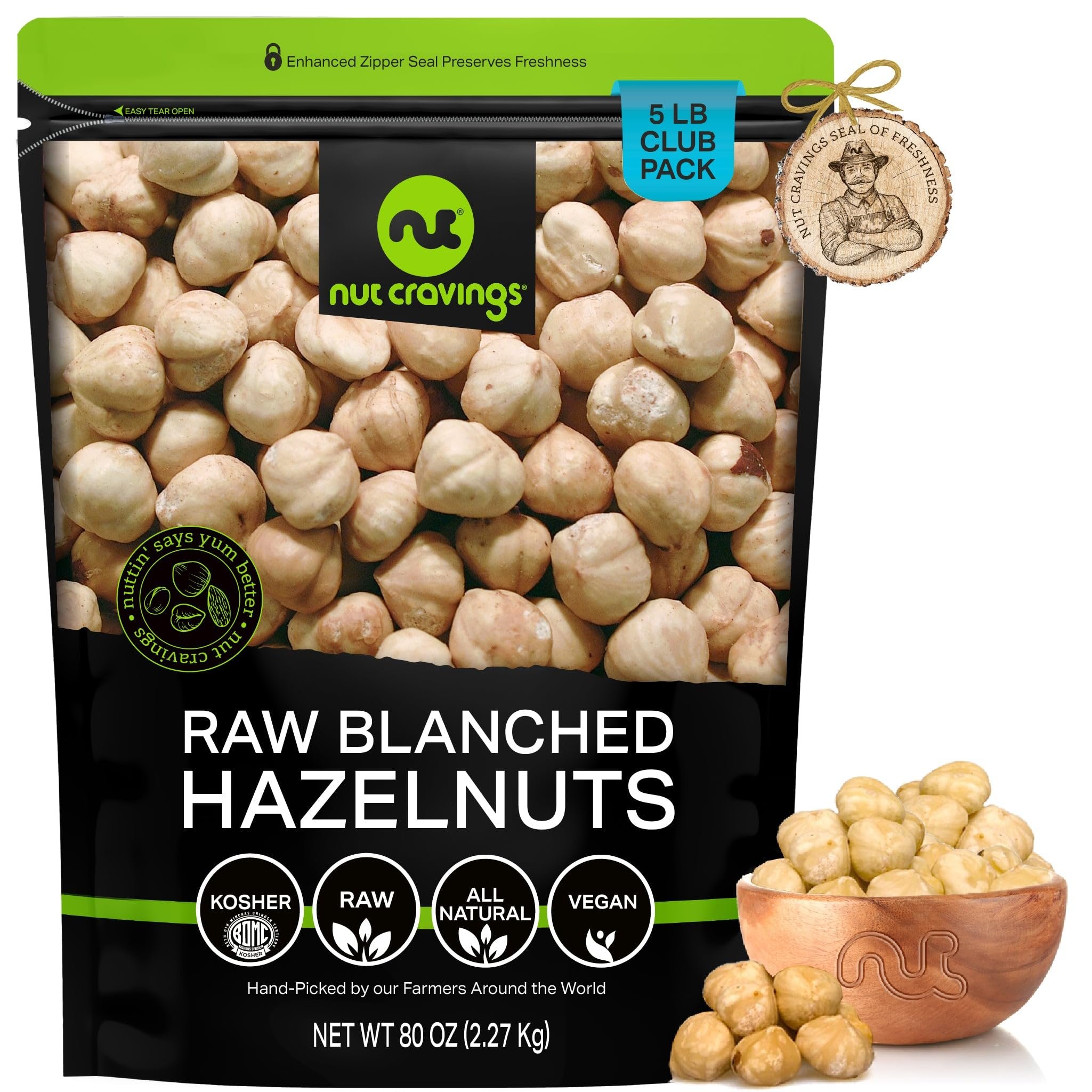 Raw Blanched Hazelnuts | No Shell Filberts Kosher Natural Snack Baking Nuts - Picture 11 of 11