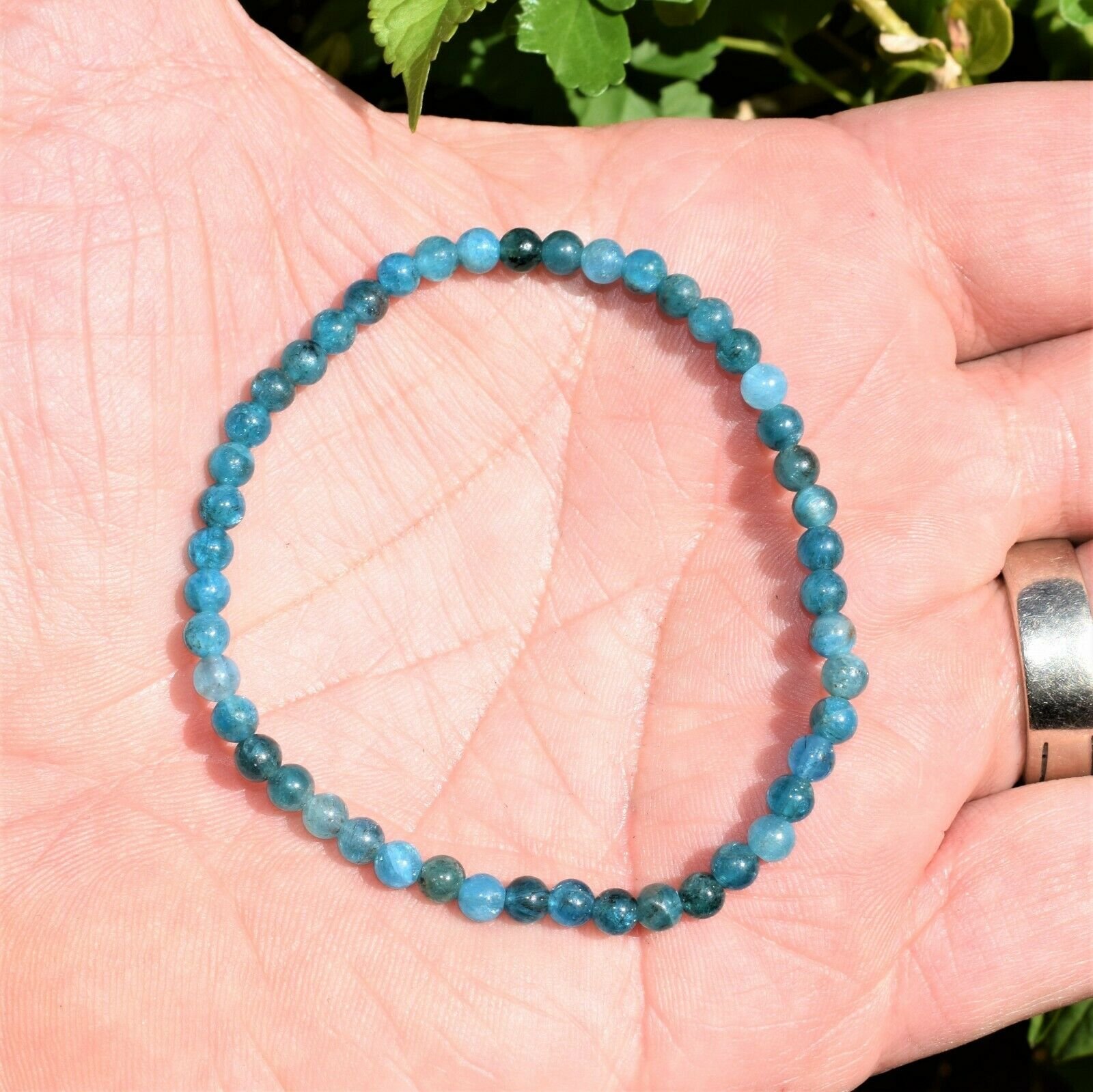 thumbnail 15  - Selenite Charged Black Tourmaline Crystal 4mm Bead Bracelet (other choices)