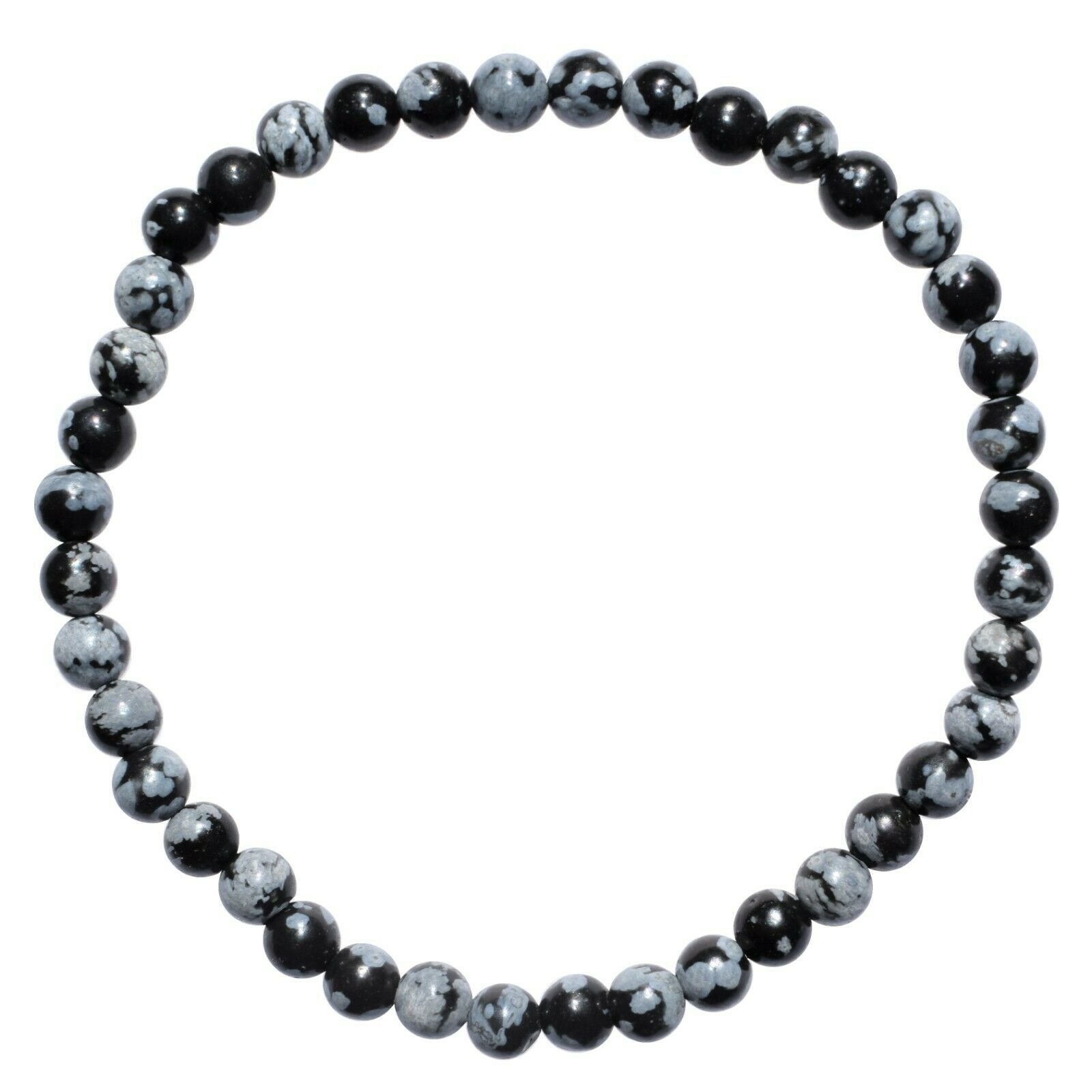 thumbnail 149  - Selenite Charged Black Tourmaline Crystal 4mm Bead Bracelet (other choices)