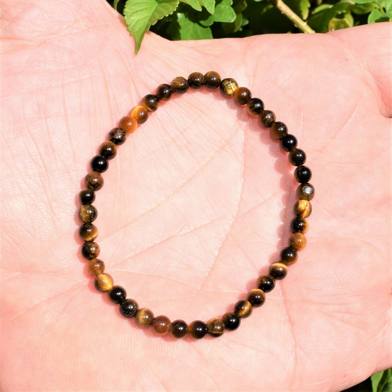 thumbnail 71  - Selenite Charged Black Tourmaline Crystal 4mm Bead Bracelet (other choices)