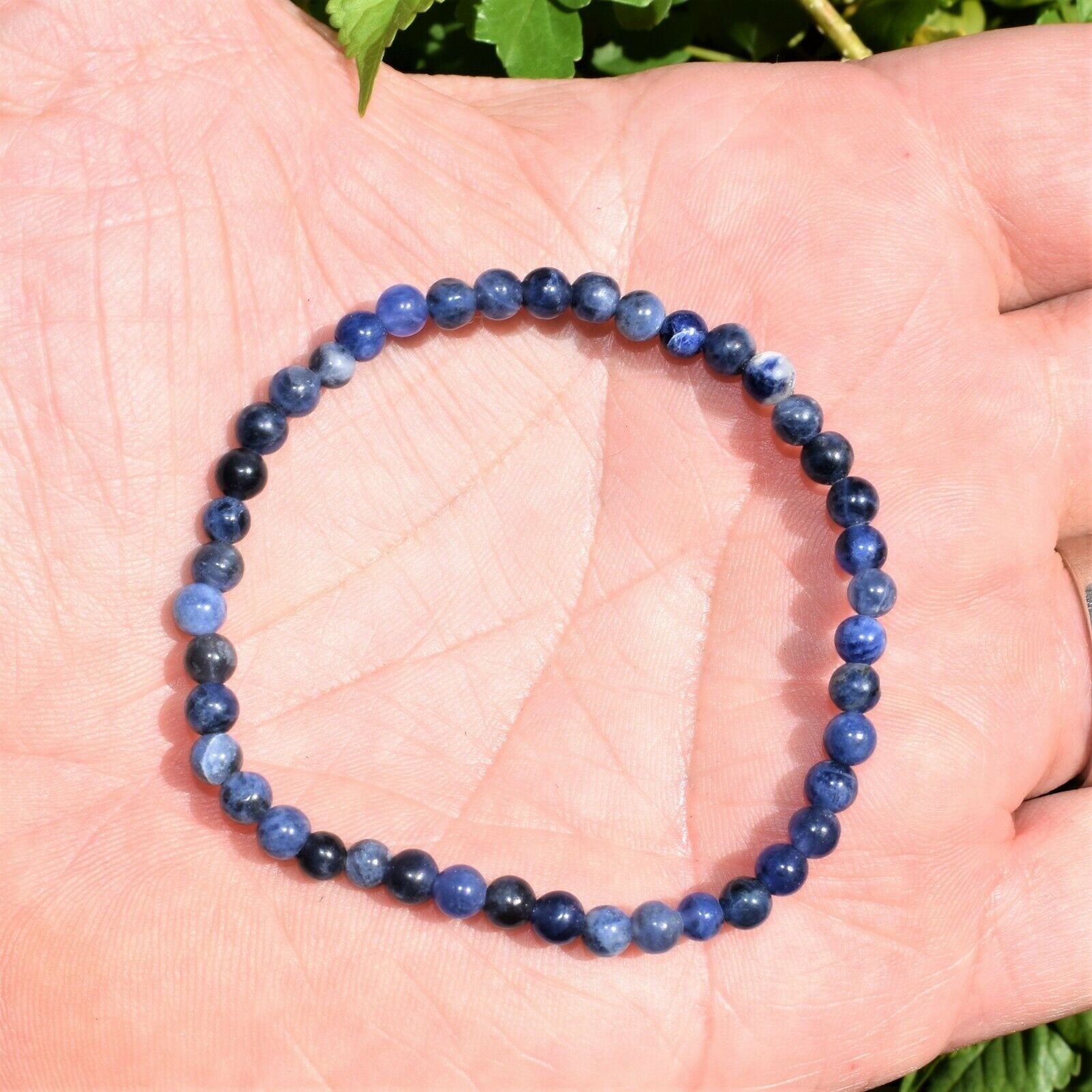 thumbnail 162  - Selenite Charged Black Tourmaline Crystal 4mm Bead Bracelet (other choices)