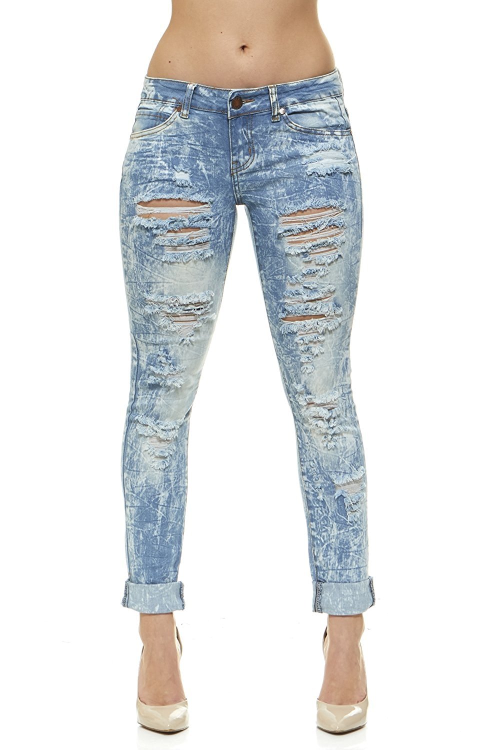 acid wash blue jeans