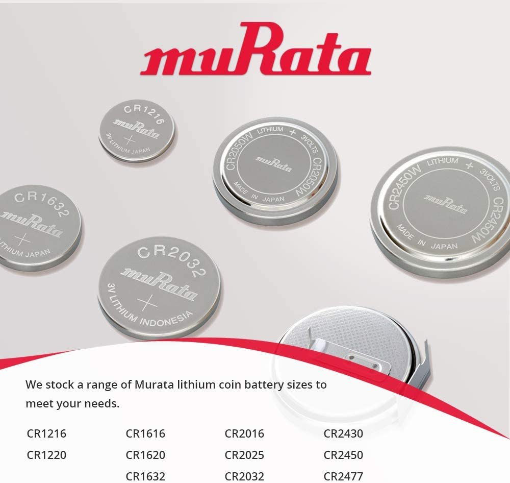 Murata CR1616 Battery DL1616 ECR1616 3V Lithium Coin Cell - Picture 8 of 13
