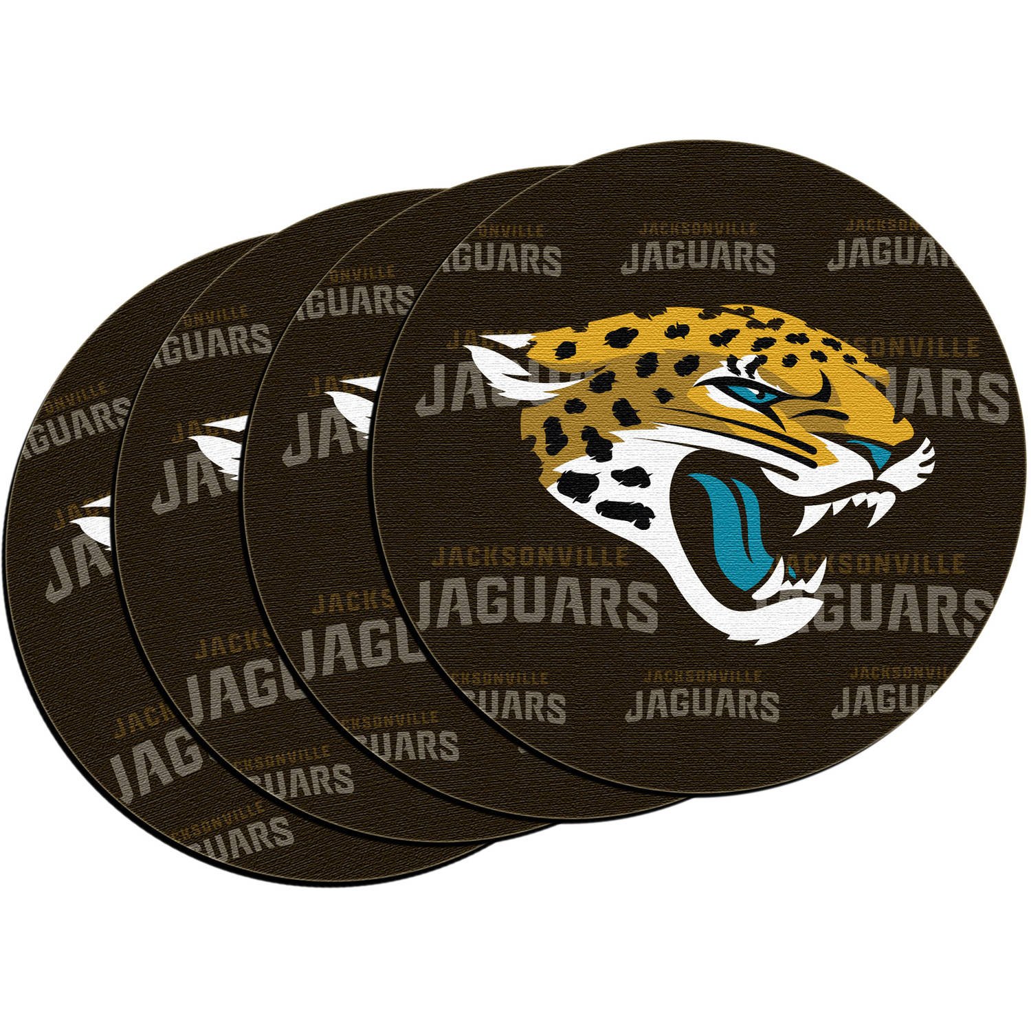 NFL Jacksonville Jaguars Neoprene Car Coasters, 4-Pack