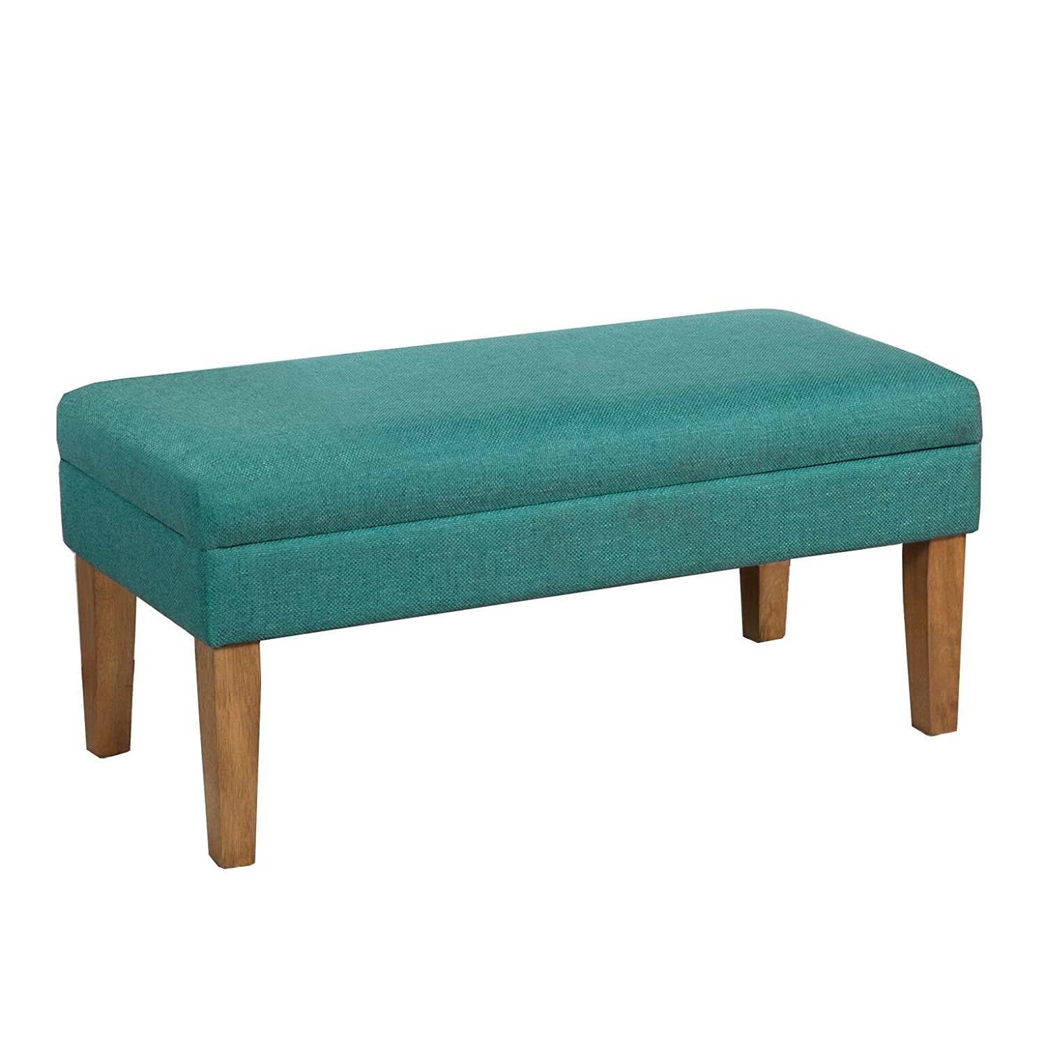 Homepop Modern Storage Bench With Hinged Lid Navy Chunky Textured Homepop Modern Storage Bench With Hinged Lid Navy