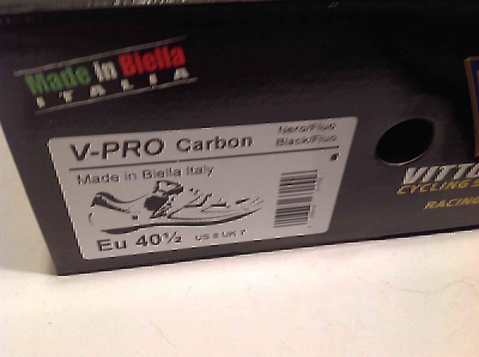 Zapatos de ciclismo de carretera Vittoria V-Pro de carbono negros 40,5 EU 8 EE. UU. - Imagen 8 de 8