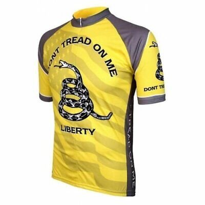 Cycling Jersey Don't Tread on Me Men's Cycling Jersey Full Zip Short Sleeve - Picture 18 of 18