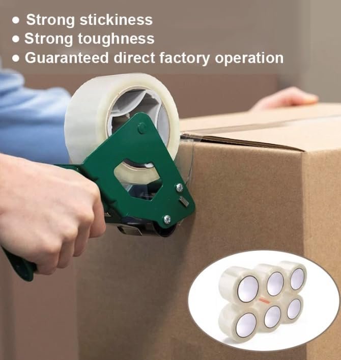 6 Rolls Shipping Packaging Box Packing Sealing Tape 2 mil 2