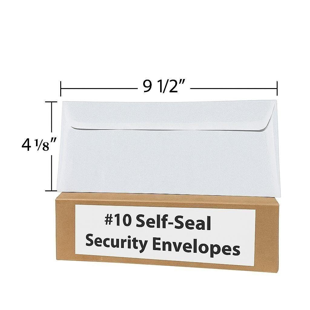 500 - Pack #10 Security Envelopes Self Seal Envelopes 4-1/8