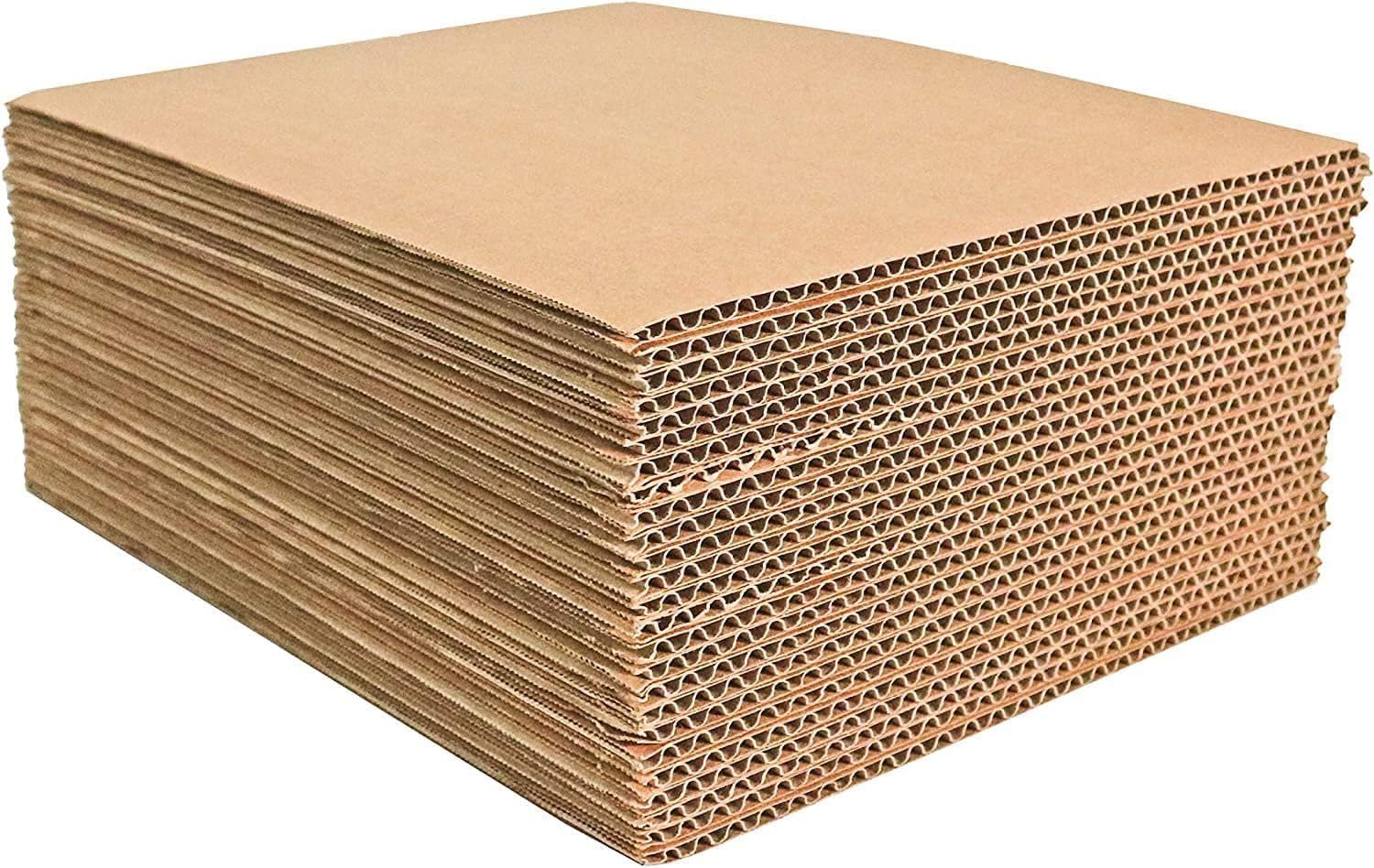 200 12.25x12.25 LP Cardboard Corrugated Pads Inserts Filler Sheet 12.25 x 12.25