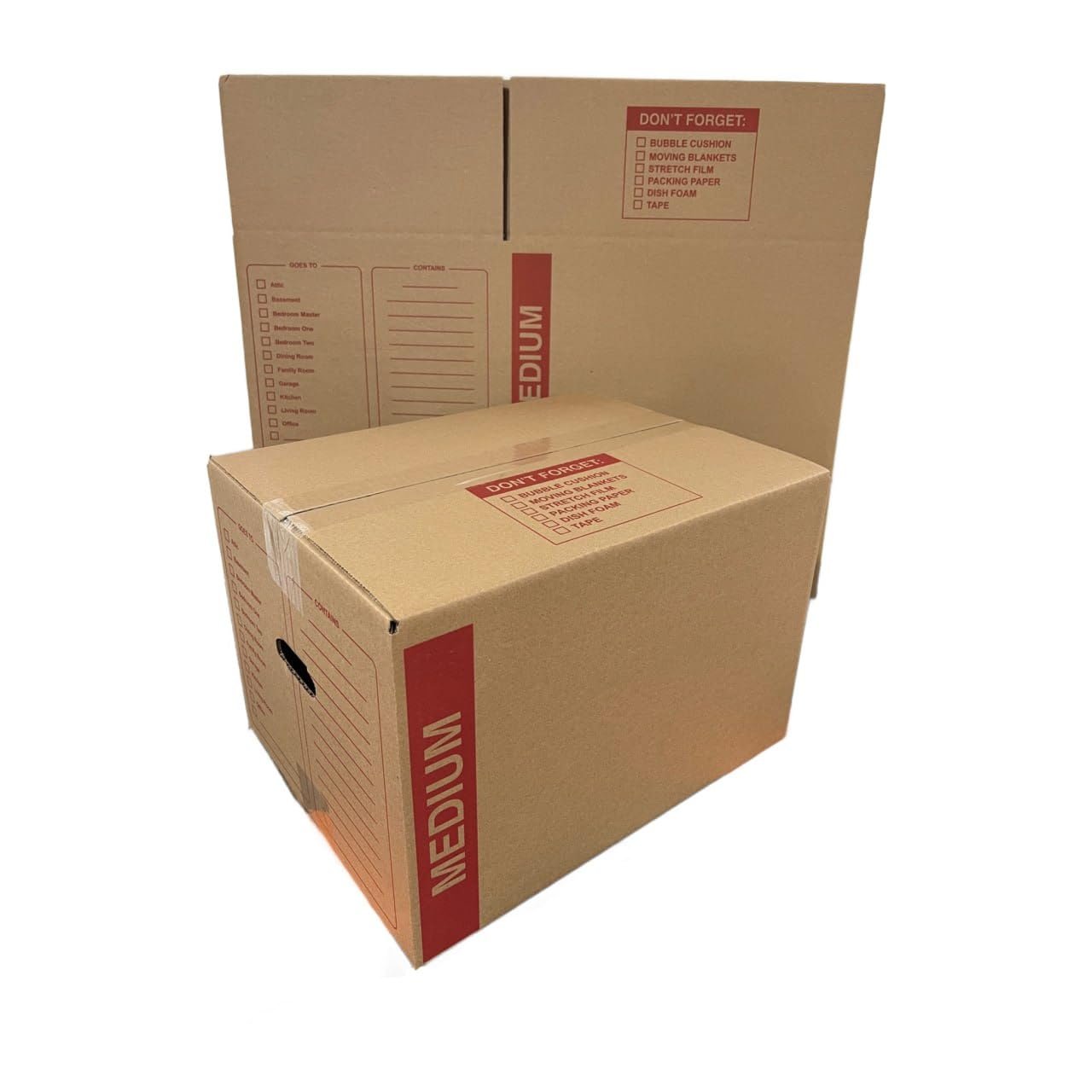 10 - Pack Medium Cardboard Moving Boxes 18x14x12 32 ECT With Handles