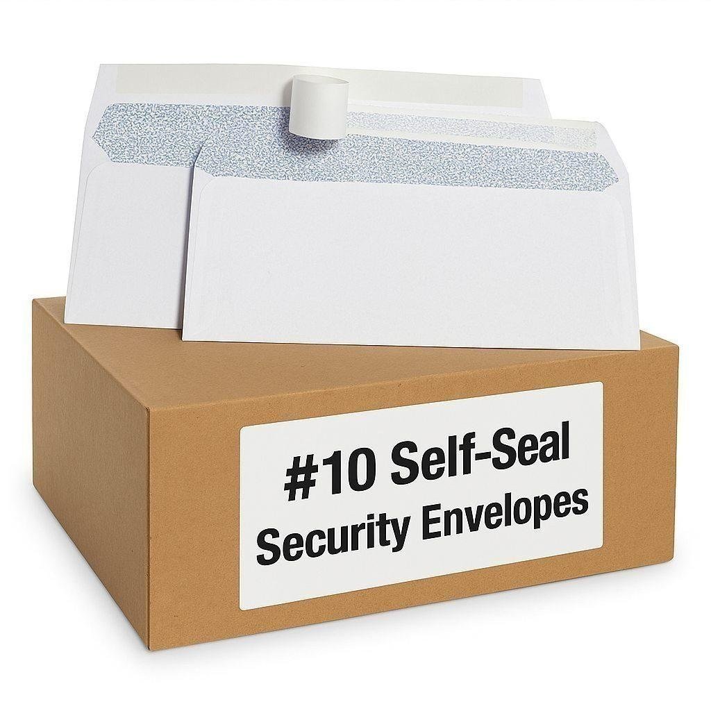 500 - Pack #10 Security Envelopes Self Seal Envelopes 4-1/8