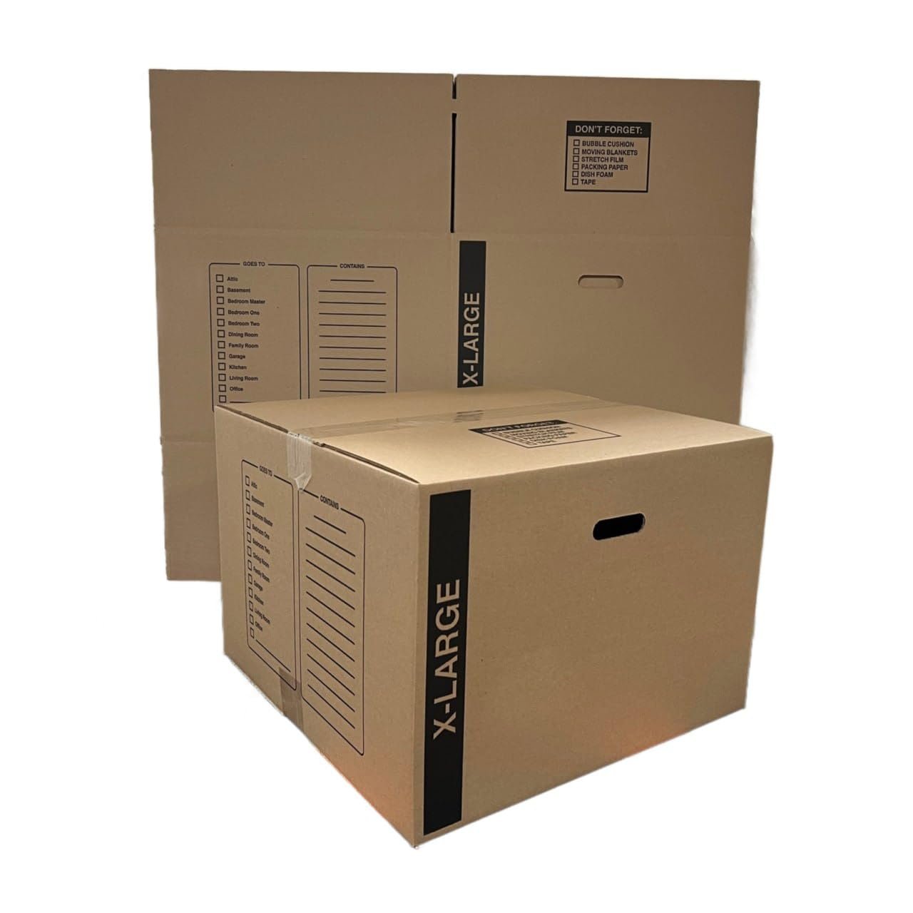 50 - Pack X-Large Cardboard Moving Boxes 23x23x16 32 ECT With Handles