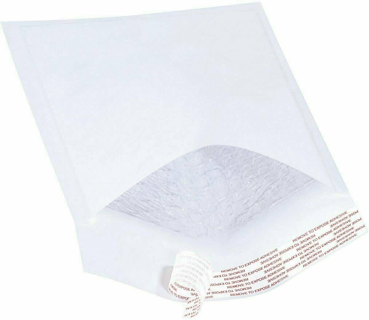 10 sobres acolchados de papel kraft blanco #1 de 7,25 x 12, para envíos...