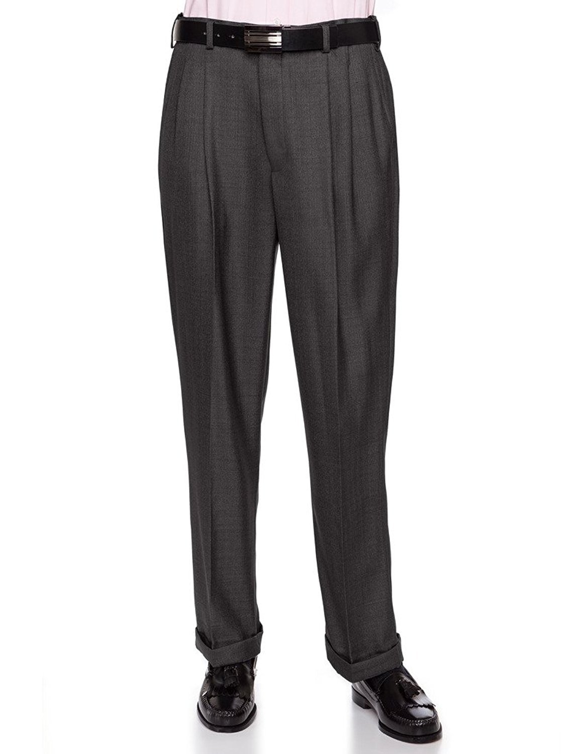 mens double pleated dress pants