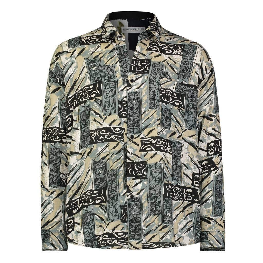 Gentlemens Collection Light-Weight Batik Modern Design Long-Sleeve- Tropical... - Picture 25 of 25