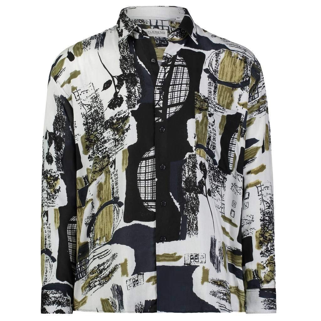 Gentlemens Collection Light-Weight Batik Modern Design Long-Sleeve- Tropical... - Picture 16 of 25