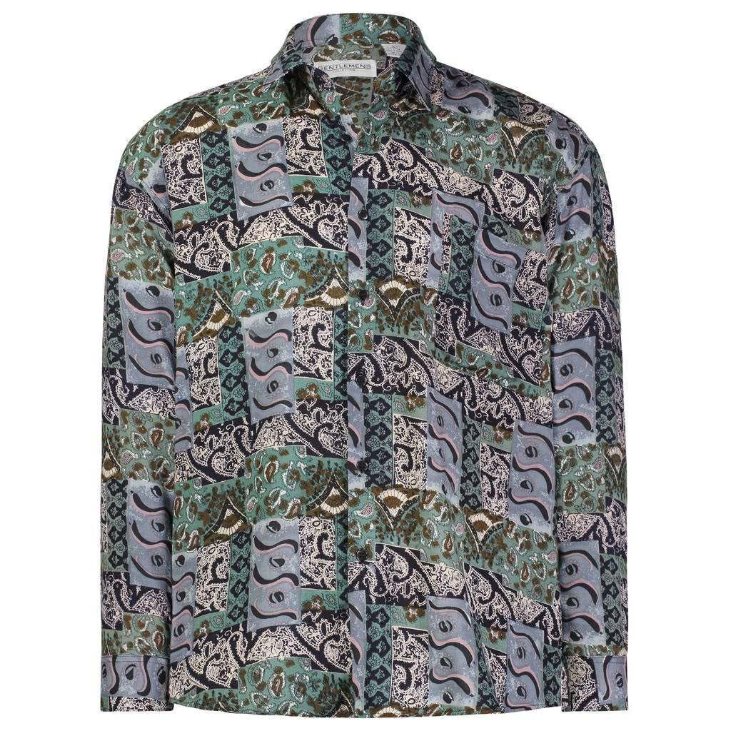 Gentlemens Collection Light-Weight Batik Modern Design Long-Sleeve- Tropical... - Picture 20 of 25