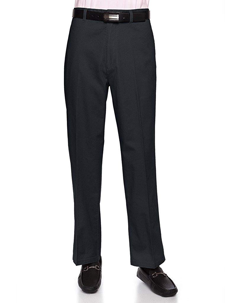Men's Cotton FlatFront Work Pants Traditional Fit Slacks By AKA eBay