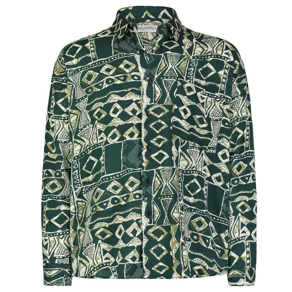 Gentlemens Collection Light-Weight Batik Modern Design Long-Sleeve- Tropical... - Picture 21 of 25