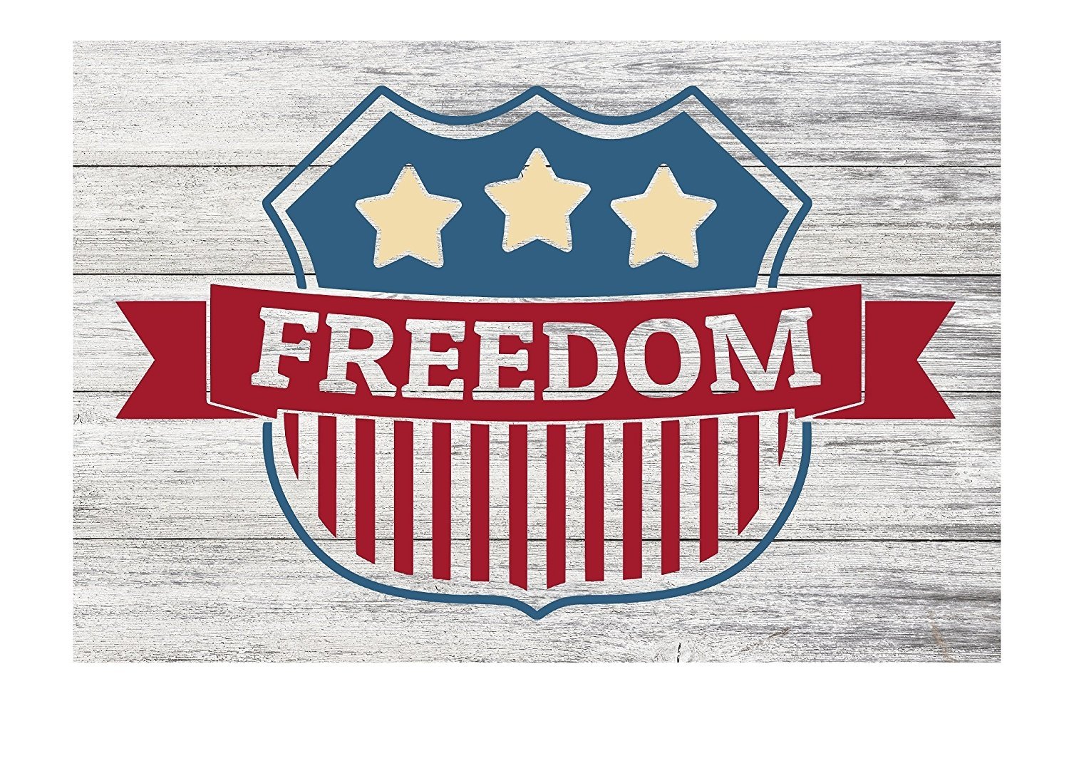 Freedom Patriotic Rustic Metal Sign 12" x 8" - Picture 14 of 20