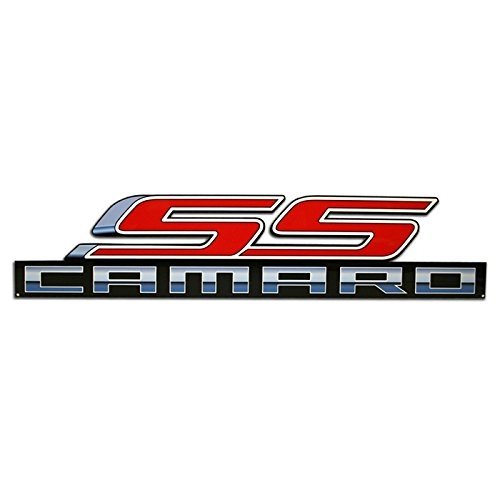 Camaro SS Metal Sign with Camaro Script 34x8 inches