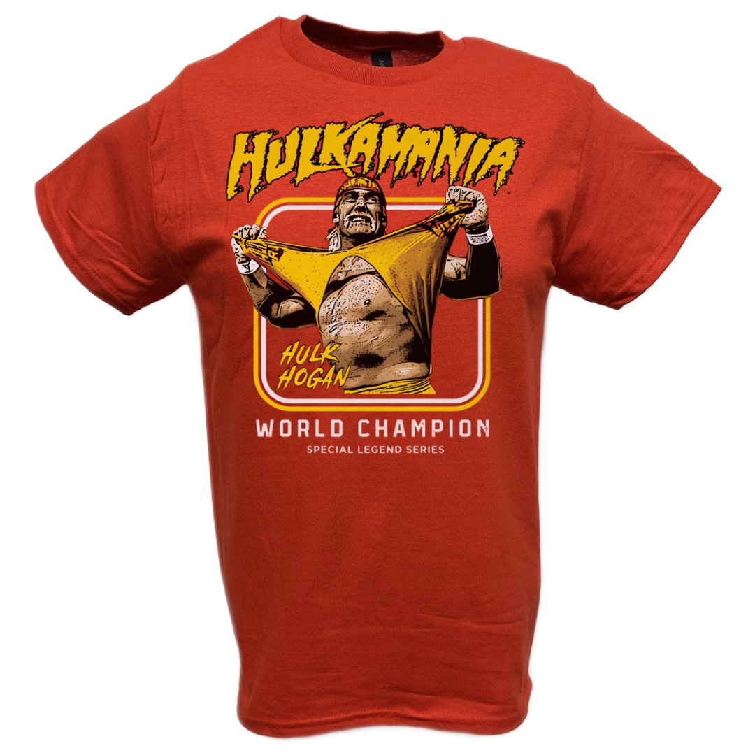 Hulk Hogan Hulkamania Shirt Rip Legend Red T-shirt