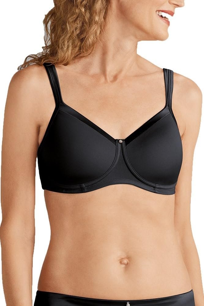 Amoena Damen Lara Satin T-Shirt-BH mit Taschen nahtlos ohne Bügel - Bild 2 von 6
