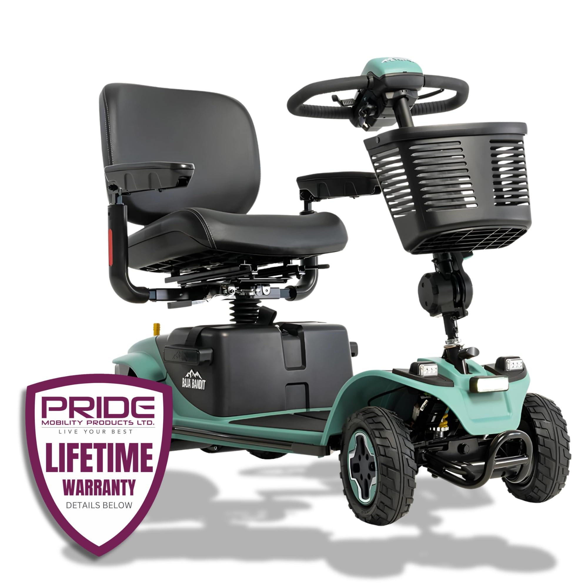 Pride Mobility Baja Bandit 4 Wheel Scooter – Travel Mobility for Adults, 20…