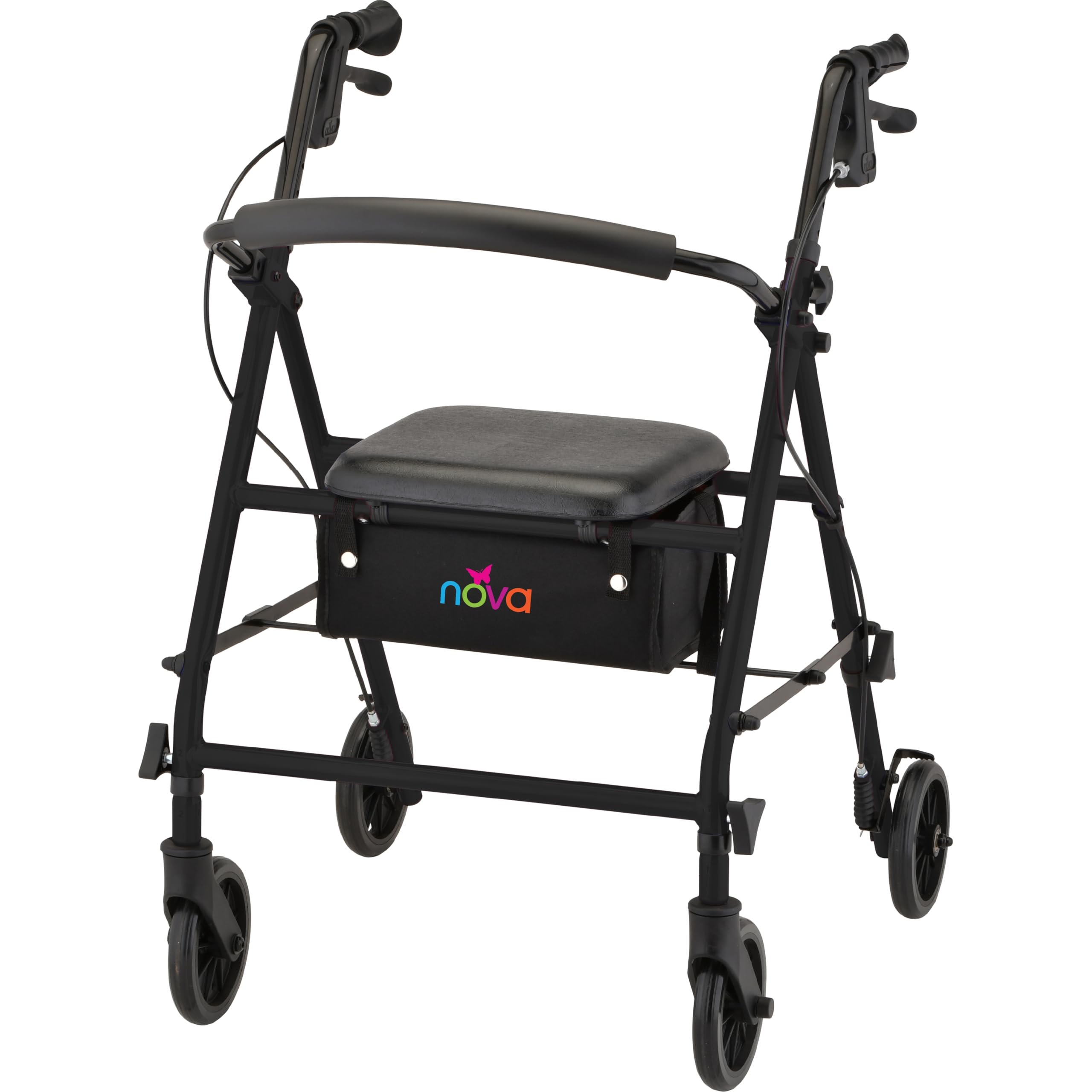 NOVA Breeze Rollator Walker with Seat for Seniors, Lightweight 17 lb Frame,…