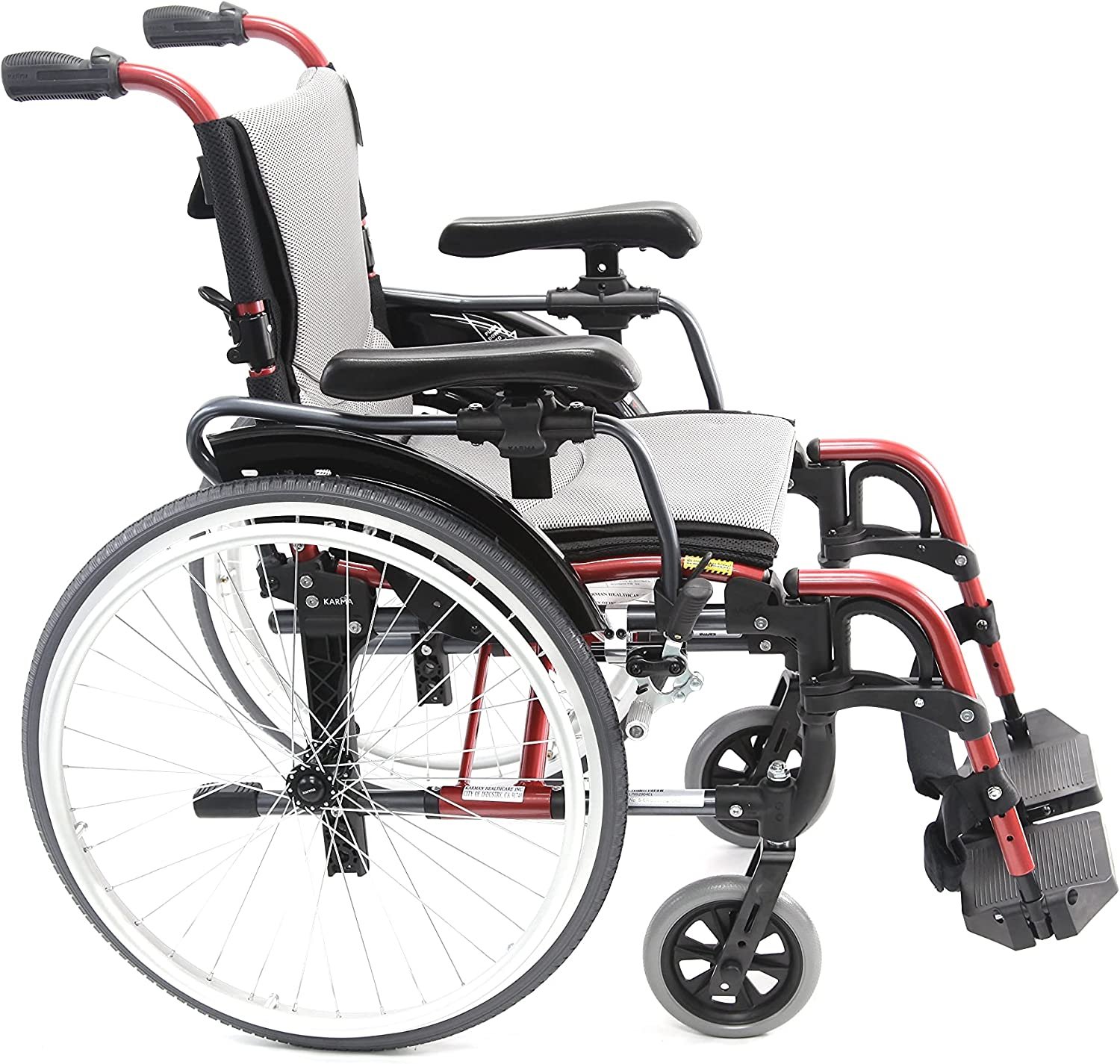 Karman S-Ergo 305 Ultra Lightweight Ergonomic Wheelchair - 18", Red - Picture 8 of 14