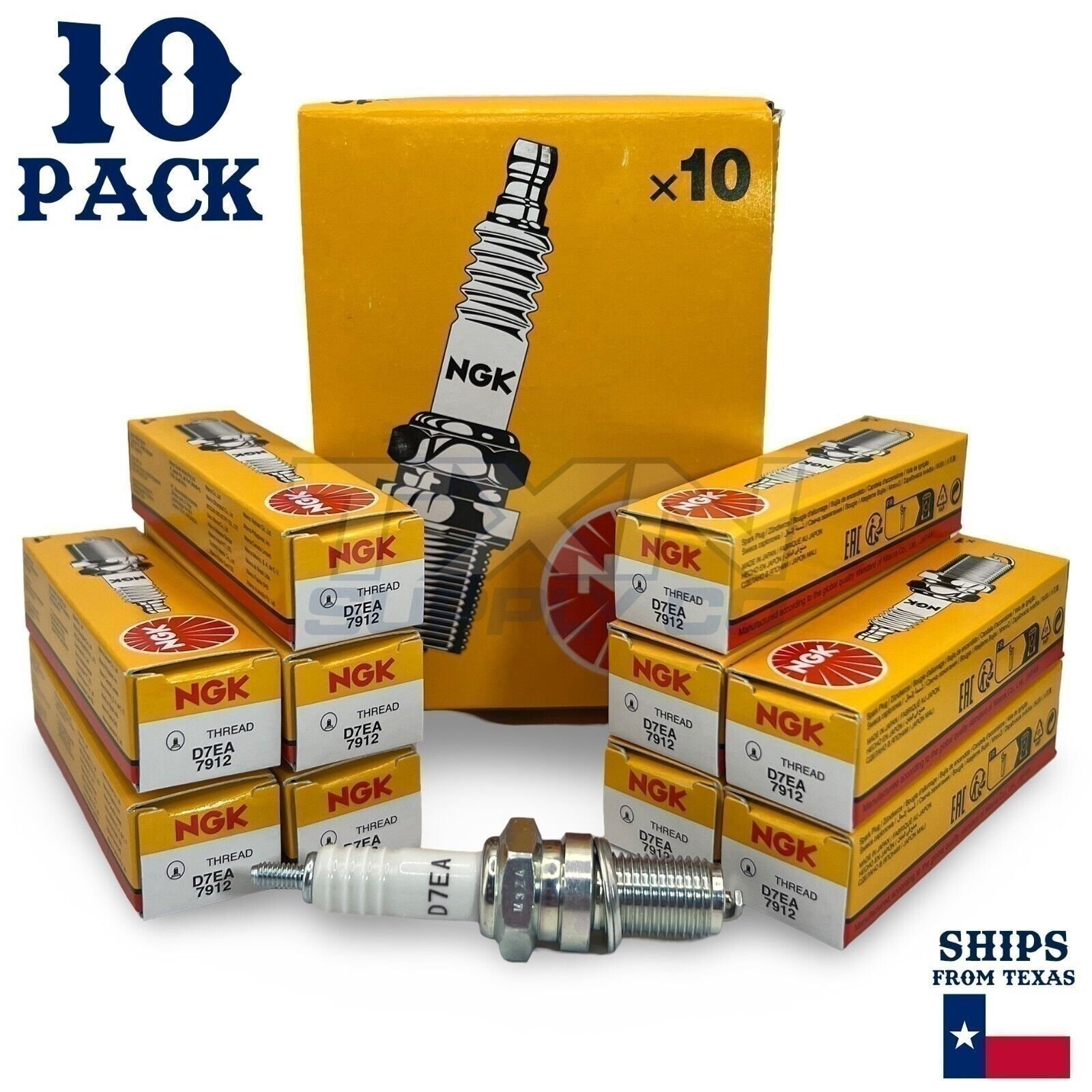 NGK 7912 Spark Plug D7EA - 10 Pack