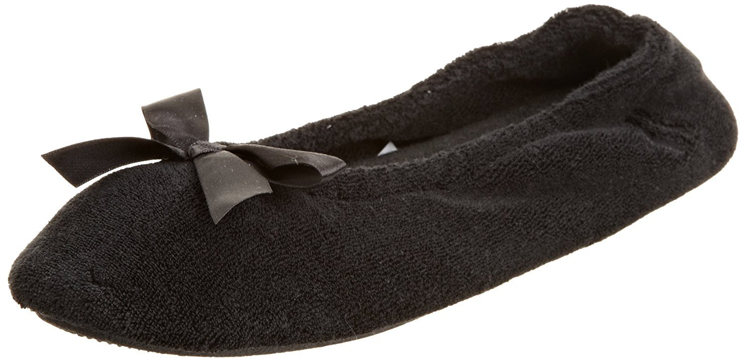 Isotoner Womens Terry Ballerina Slippers Isotoner Womens Terry Ballerina Slippers