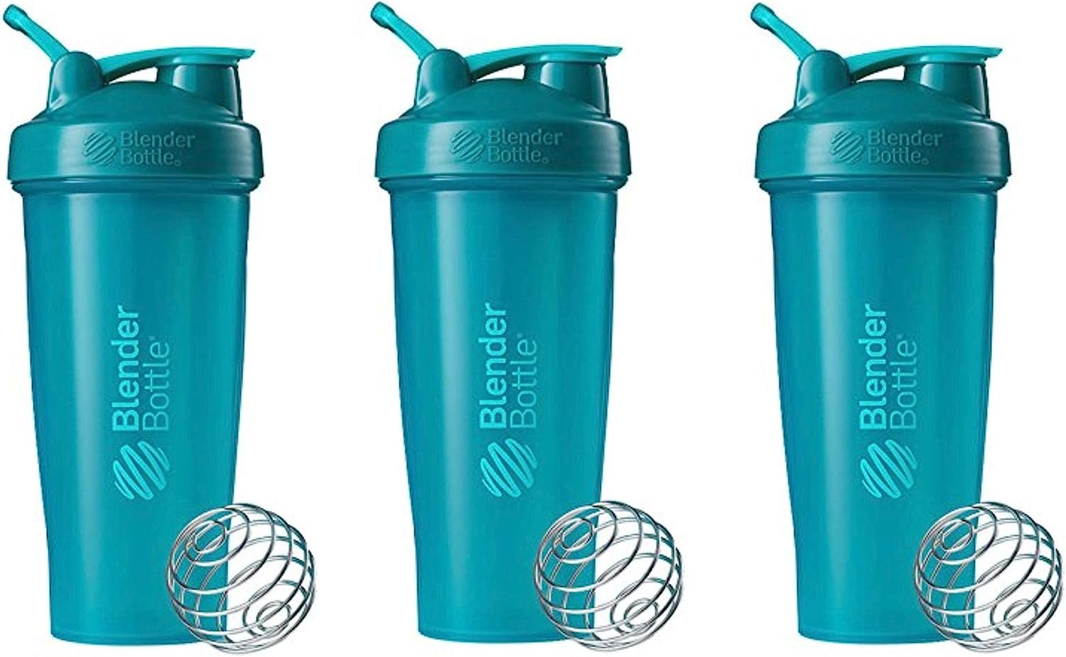 BlenderBottle 28oz Classic Loop Top Shaker Bottle 3-Pack, Full