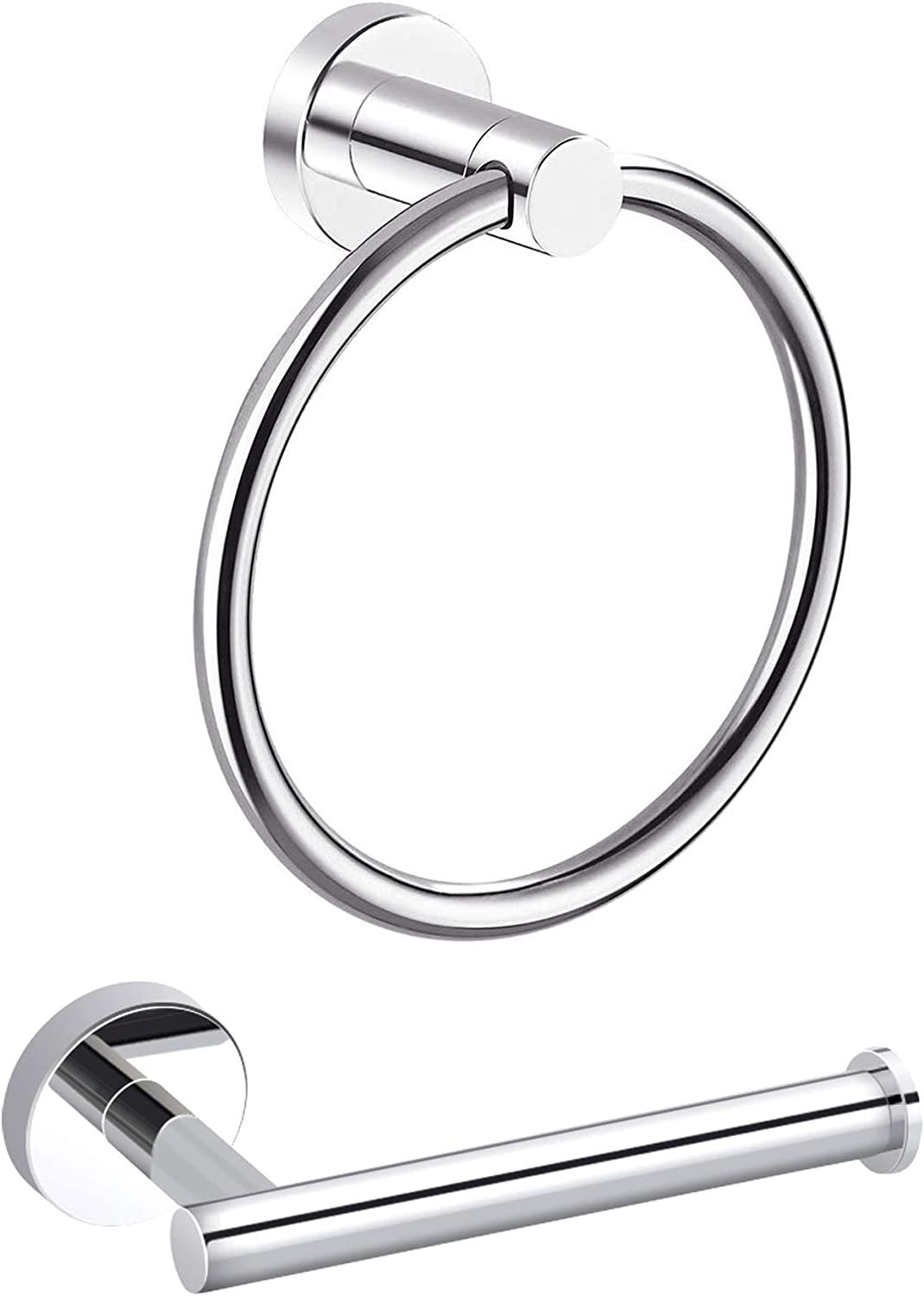 Marmolux Acc 2 PCS Brushed Nickel Bathroom Hardware Set - Hand Towel Holder...