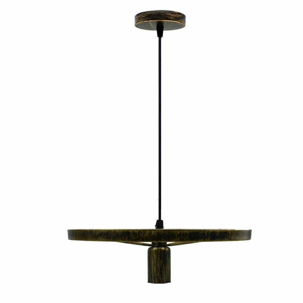 Vintage Retro Industrie Rad Deckenschirm Lampenschirm Stil Hänge Pendelleuchte UK - Bild 24 von 40
